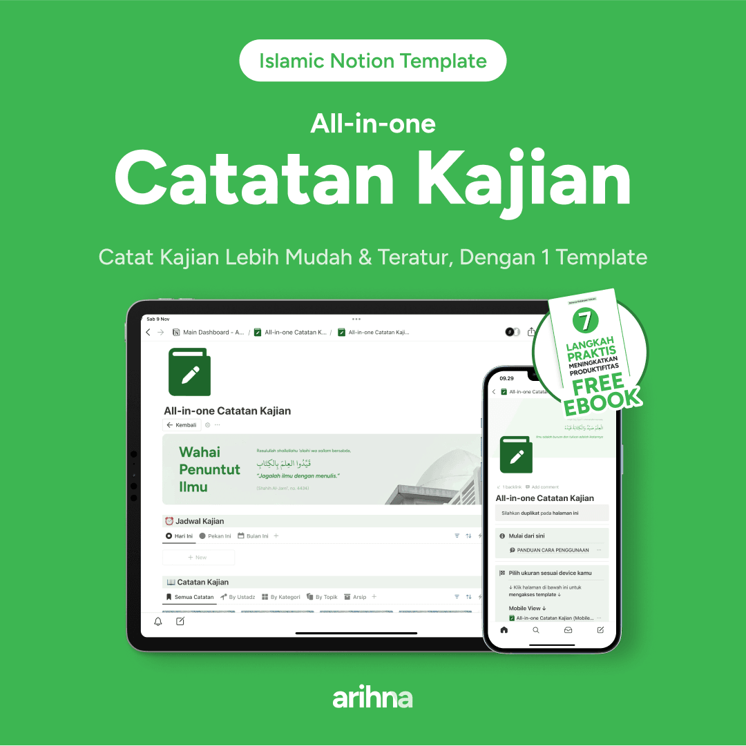 Template All-in-one Catatan Kajian